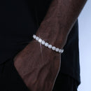925S & VVS Moissanite 8MM Clustered Tennis Bracelet