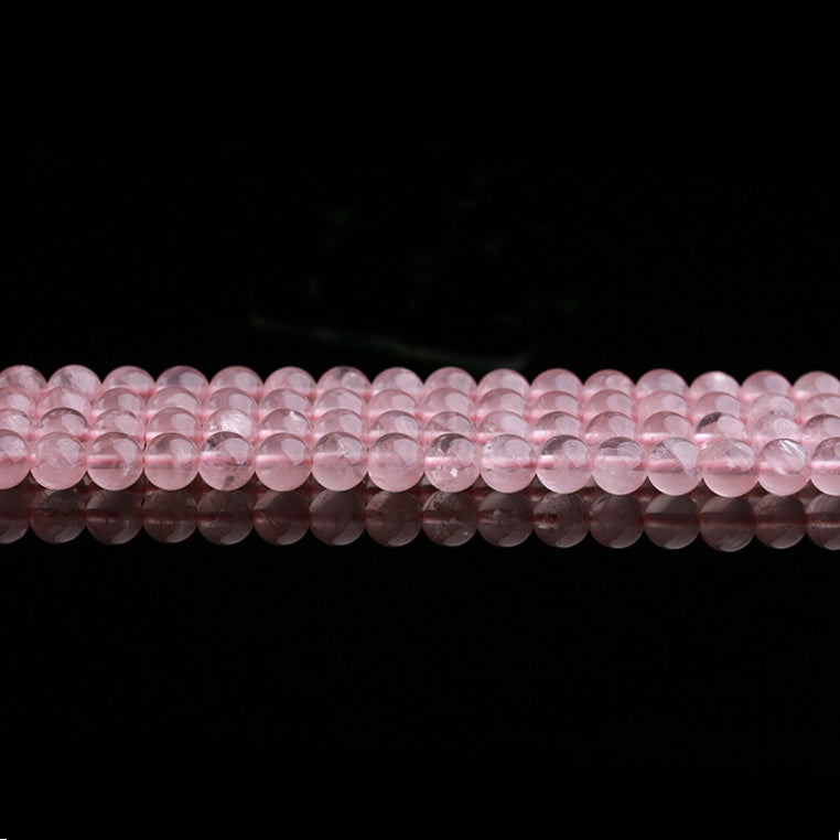 Premium Natural Rose Quartz Round Beads – Polished Loose Beads for DIY Jewelry Making