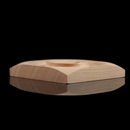 This low-angle image showcases the tray's thickness and precise beveled edges. The shape is sleek and stable, suitable for holding a single bead, crystal, or engraved token.