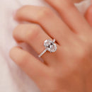 S925 Oval Moissanite Ring – 4-Prong Big Carat Light Luxury Design