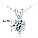 S925 Moissanite Pendant Necklace – Classic Solitaire with Big Sparkle