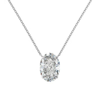S925 Oval Moissanite Necklace – Ice-Cut Sparkle, Minimalist Style