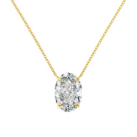 S925 Oval Moissanite Necklace – Ice-Cut Sparkle, Minimalist Style