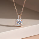 Geometric Sugar Cube Necklace – French INS Style Zircon Pendant