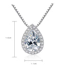 S925 Teardrop Moissanite Pendant – Ultra Sparkle Design