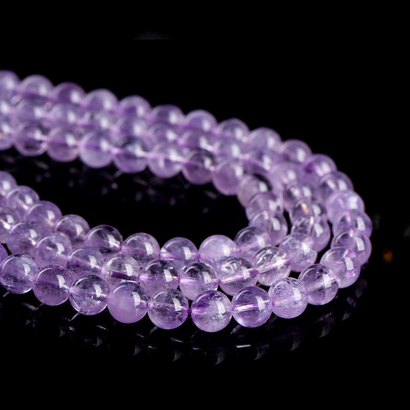 Natural Lavender Amethyst Round Beads – Light Purple Crystal for DIY