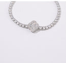 S925 Moissanite Clover Bracelet – Elegant Sparkle with Lucky Charm Design