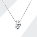 S925 Oval Moissanite Necklace – Ice-Cut Sparkle, Minimalist Style