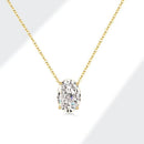S925 Oval Moissanite Necklace – Ice-Cut Sparkle, Minimalist Style