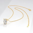 S925 Oval Moissanite Necklace – Ice-Cut Sparkle, Minimalist Style