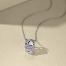 S925 Oval Moissanite Necklace – Ice-Cut Sparkle, Minimalist Style
