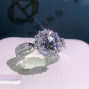 S925 Luxury Moissanite-Inspired Ring – Full Pavé European Style