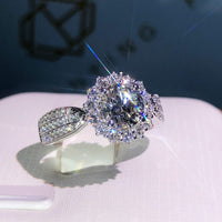 S925 Luxury Moissanite-Inspired Ring – Full Pavé European Style