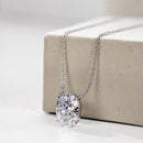 S925 Oval Moissanite Necklace – Ice-Cut Sparkle, Minimalist Style