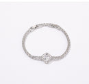 S925 Moissanite Clover Bracelet – Elegant Sparkle with Lucky Charm Design