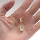 S925 Oval Moissanite Necklace – Ice-Cut Sparkle, Minimalist Style