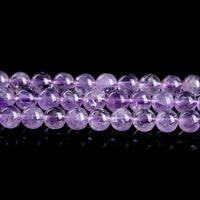 Natural Lavender Amethyst Round Beads – Light Purple Crystal for DIY