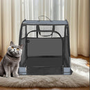 Portable Breathable Pet Car Carrier – Double Compartment Travel Crate for Cats & Dogs