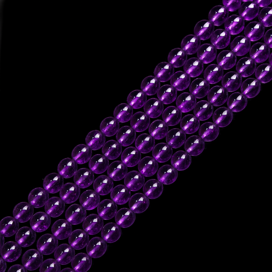 Natural Amethyst Round Beads – DIY Gemstone Beads for Jewelry Making