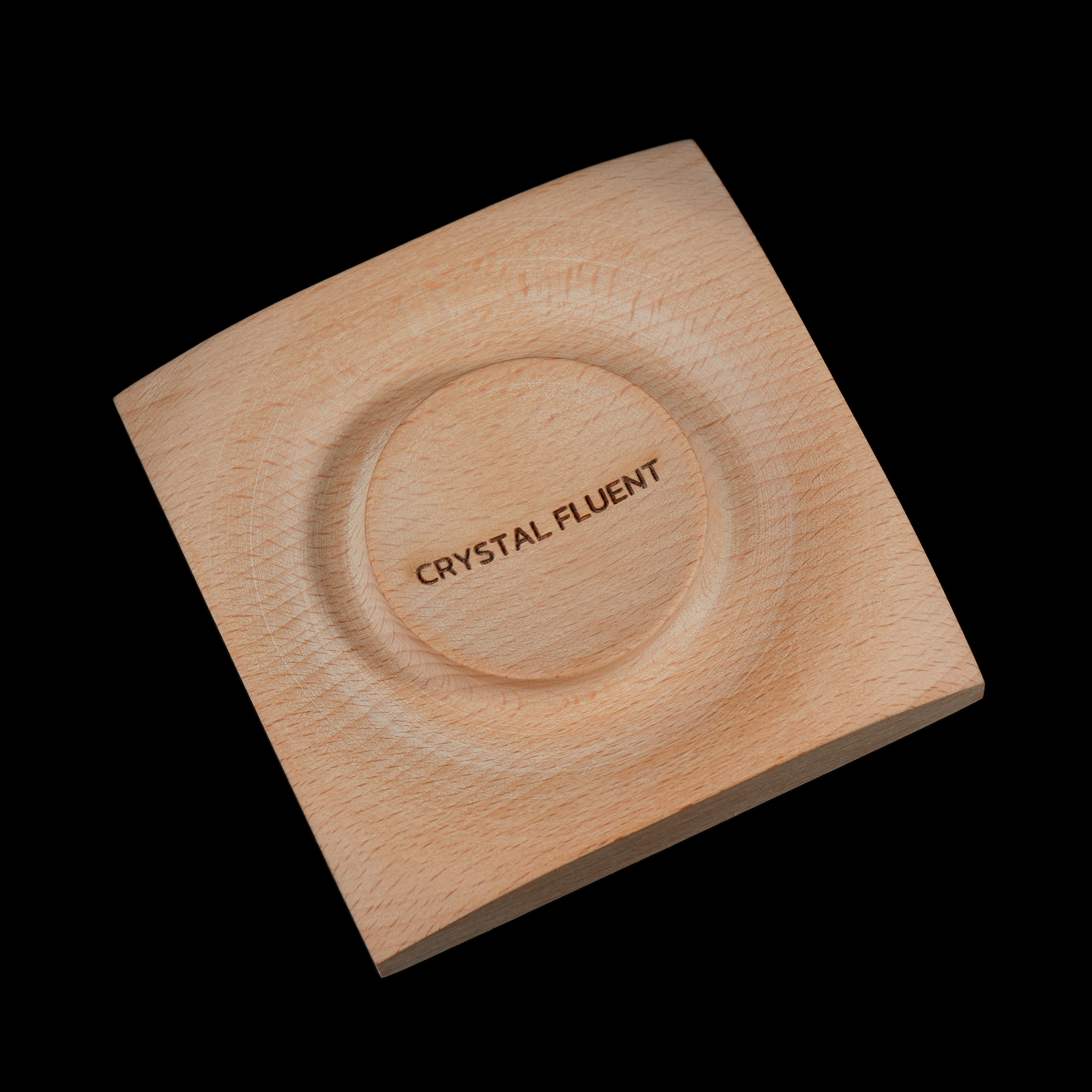 Engravable Beech Wood Display Tray – Customizable Center Design