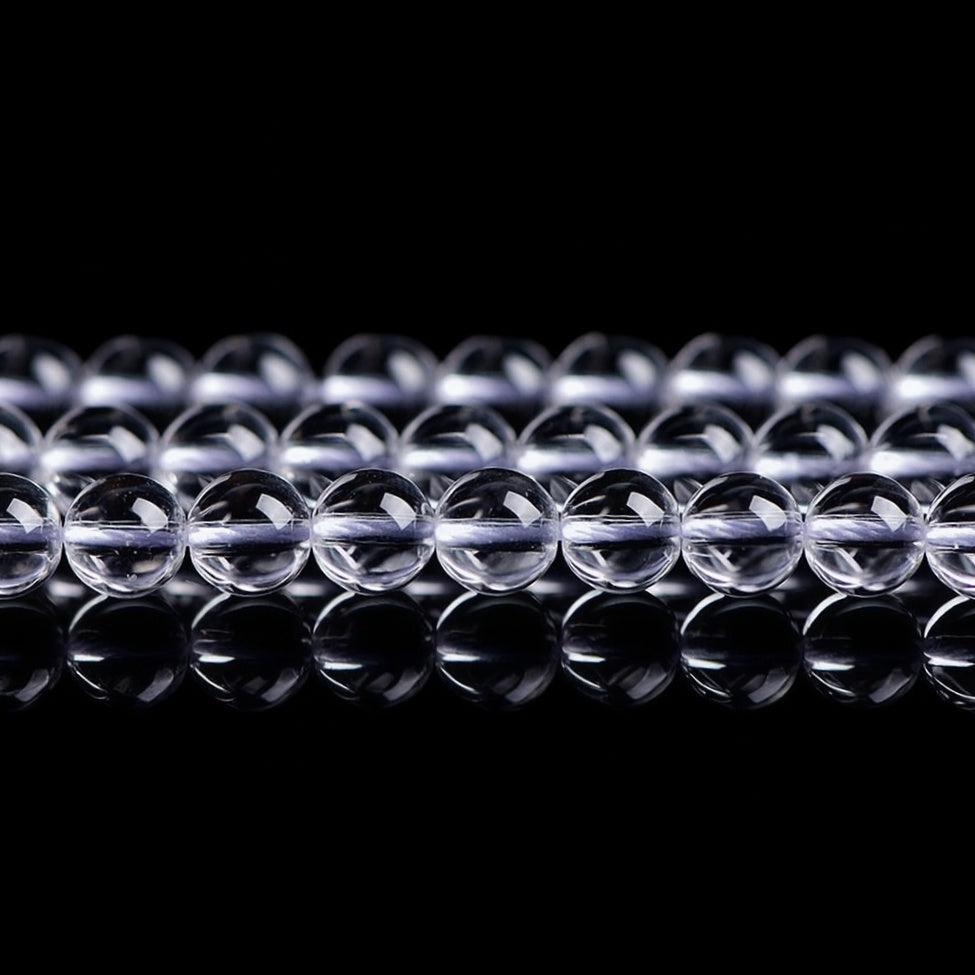 Natural Clear Quartz Round Beads – Premium Crystal Beads for DIY Jewelry Making