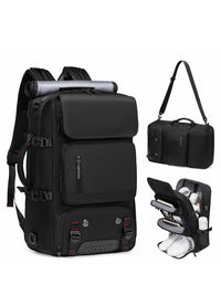 Large Capacity Backpack with Shoes Compartment & Usb Charging Port, Travel Essentials, Multi-functional Backpack for Hiking & Camping, Outdoor Knapsack for Men & Women
