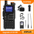 BAOFENG Radio K5PLUS 10W Max Power Long Range Handheld Ham Radio, Rechargeable Walkie Talkie Long Range Two Way GMRS Radio with NOAA Weather Alert Copy Frequency USB-C Charginng Emergency Survival Gear Audio