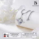 DRINSPER S925 Witch's Knot Crystal Necklace Celtic Knot Crystal Healing Necklace 925 Sterling Silver Pendant, Pagan Wicca Moon Jewelry for Women, Trinity Knot Design, Nudo de Plata Collar, Protection and Mysticism Amulet Jewelry Accessories Gift for Girls