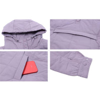 UANEO Womens Oversized Hooded Puffer Jacket Lightweight Pullover Hoodies Quilted Dolman Long Sleeve Warm Winter Coat