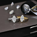 Gorgeous 3CT Marquise Shape  D Color VVS1 Synthetic Moissanite Ring  for Women Anniversary Party Gift R196