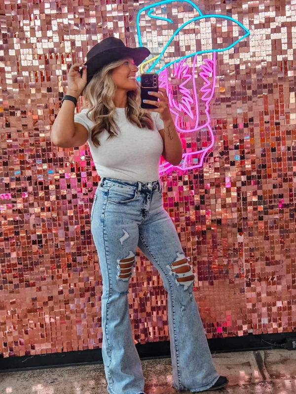 Viral Lainey Tummy Control Flare Jeans