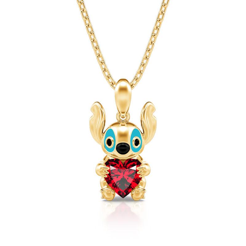 Red Stone & Yellow Gold