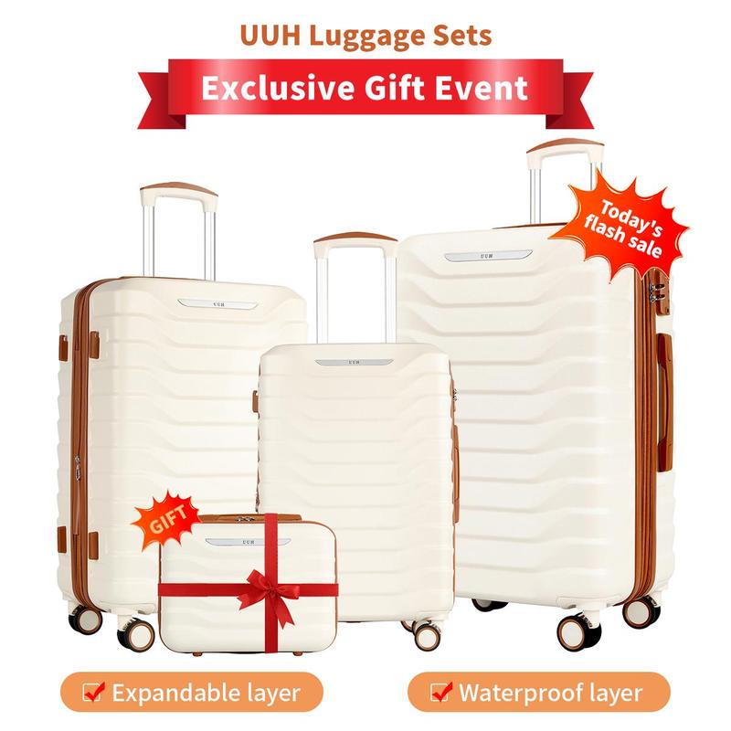 UUH Luggage Sets with TSA Locks -3pcs/4pcs/6pcs/7pcs/8pcs/9pcs Suitcases Sets-Travel and Moving Set(Family Set)