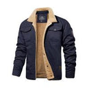 MAGCOMSEN Men's Winter Jacket Sherpa Lined Jacket Warm Trucker Coat Multi Pocket Casual Collared Menswear Tops Cotton Fleece Long Sleeve
