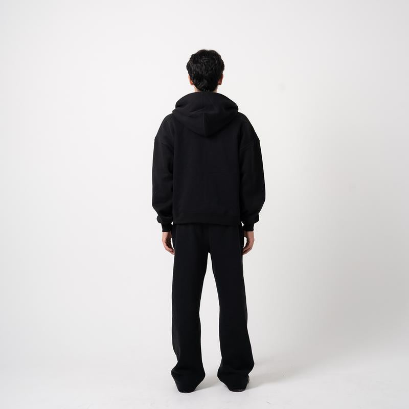 350 GSM 'Black' Zip-Up Hoodie