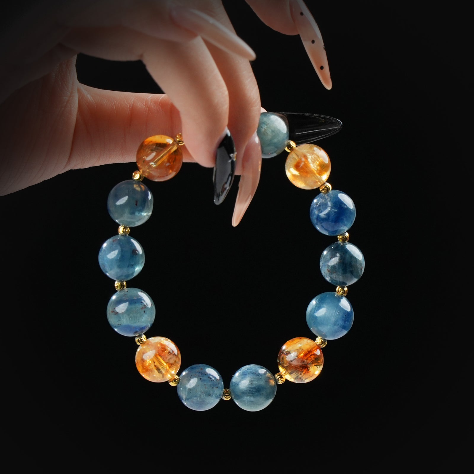 Aquamarine & Citrine Bracelet – Calm, Confidence & Abundance