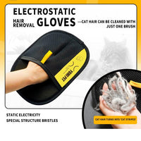 Reusable Electrostatic Pet Hair Removal Gloves – Double-Sided Grooming Mitt for Cats & Dogs | Gentle Deshedding Glove for Furniture, Clothes, Car, Carpet & Bedding (No Battery Needed)
