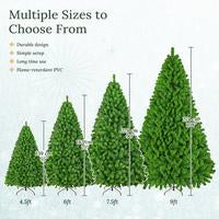 【Led Light】Yaheetech Pre-lit Artificial Christmas Tree with Incandescent Warm White Lights, Snow Flocked Full Prelighted Xmas Tree Foldable Stand Decor Decoration Ornaments