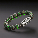 Tibetan Nine-Eyed Dzi Bead Bracelet – Handcrafted Spiritual Jewelry