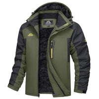 MAGCOMSEN Men's Winter Coats Water Resistant Snow Ski Jacket Fleece Lined Parka 4 Pockets