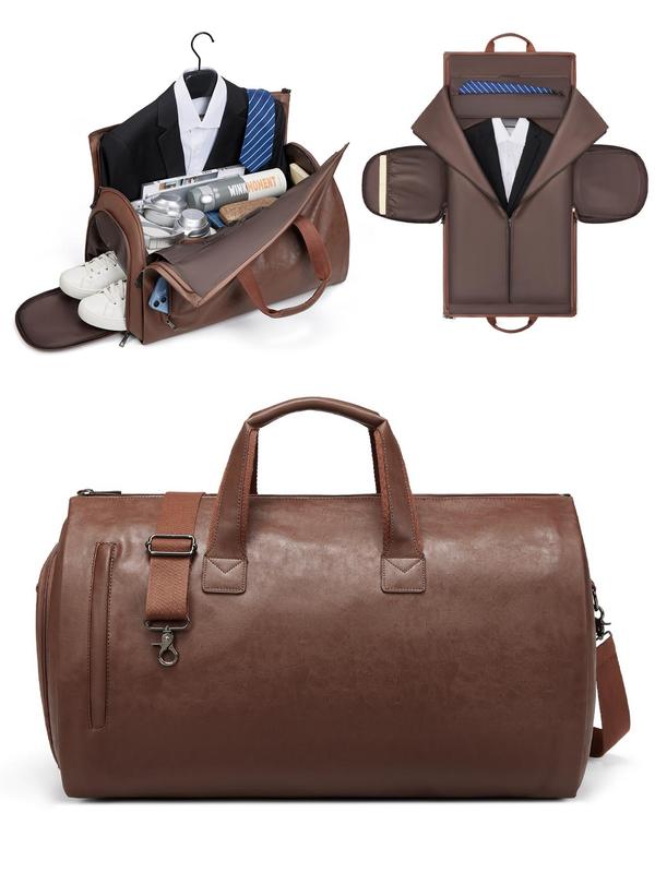 Men's Business Durable Large Capacity Traveling Bag, Travel Essentials Carryall, Vintage Casual Zipper Travel Durable Duffels Bag for Work & Business, Carry on Weekender Bag for Outing & Holiday & Travel Luggage, Durable Soft Suitcases, Travel Essentials
