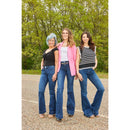 3 LENGTHS The Gwen from Lovervet: Mid-Rise Tummy Control Flare Denim  Fit Jean Womenswear Bottom