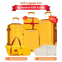 UUH Luggage Sets with TSA Locks -3pcs/4pcs/6pcs/7pcs/8pcs/9pcs Suitcases Sets-Travel and Moving Set(Family Set)