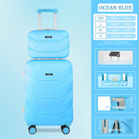 HOt 2025 multifunctional two-piece suitcase, YOUGGELl suitcasea must-have for going out, carry-on suitcase 20 inch+ 13inch /360° universal wheels, cup holder suitcase, chargingport suitcase unisex /business trip / travel /school must-have #outdoorfun