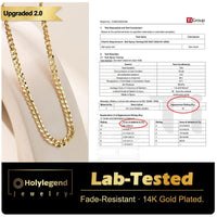 Holylegend 14K Real Gold-Plated Game Controller Necklace, Sony-Inspired CZ Diamond Pendant, 24" Cuban & Rope Chain, Hip Hop Jewelry Gift for PlayStation Fans