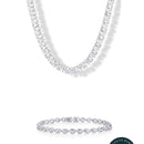 PAVOI 14K Gold Plated Tennis Jewelry Set for Women – 18" Pear-Cut Simulated Diamond Tennis Necklace & Bezel Set Pear Cubic Zirconia Tennis Bracelet - Trendy Gold Jewelry - TikTok Exclusive Bundle