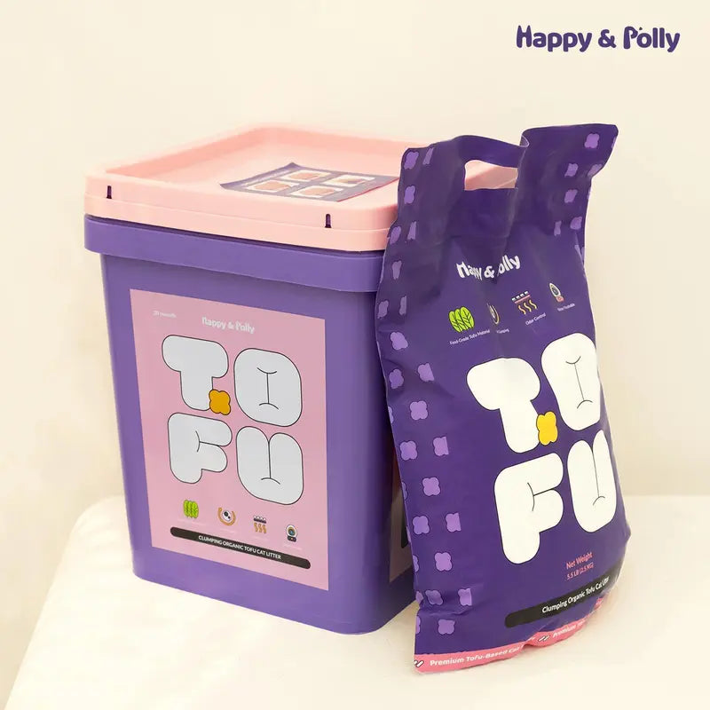 Tofu Cat Litter-Clumping, 100% Natural Organic, Flushable, Dust-Free, Odor Control, Low Tracking, Not Suitable for Automatic Litter Boxes Clean