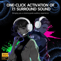 Picun G2 Gaming Headset Version 5.3 7.1 Surround Sound 5ms Low Latency ENC Microphone for PC PS4 PS5 for PC Laptop