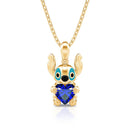 Jeulia Hug Me "Little Monster" Heart Cut Sterling Silver Necklace