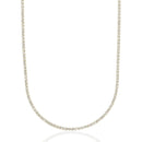 Micro Tennis Necklace in Yellow Gold - 2mm Width Jewelry for Men & Women 16" to 28" Lengths 18k Gold Plated Chain with CZ Stones